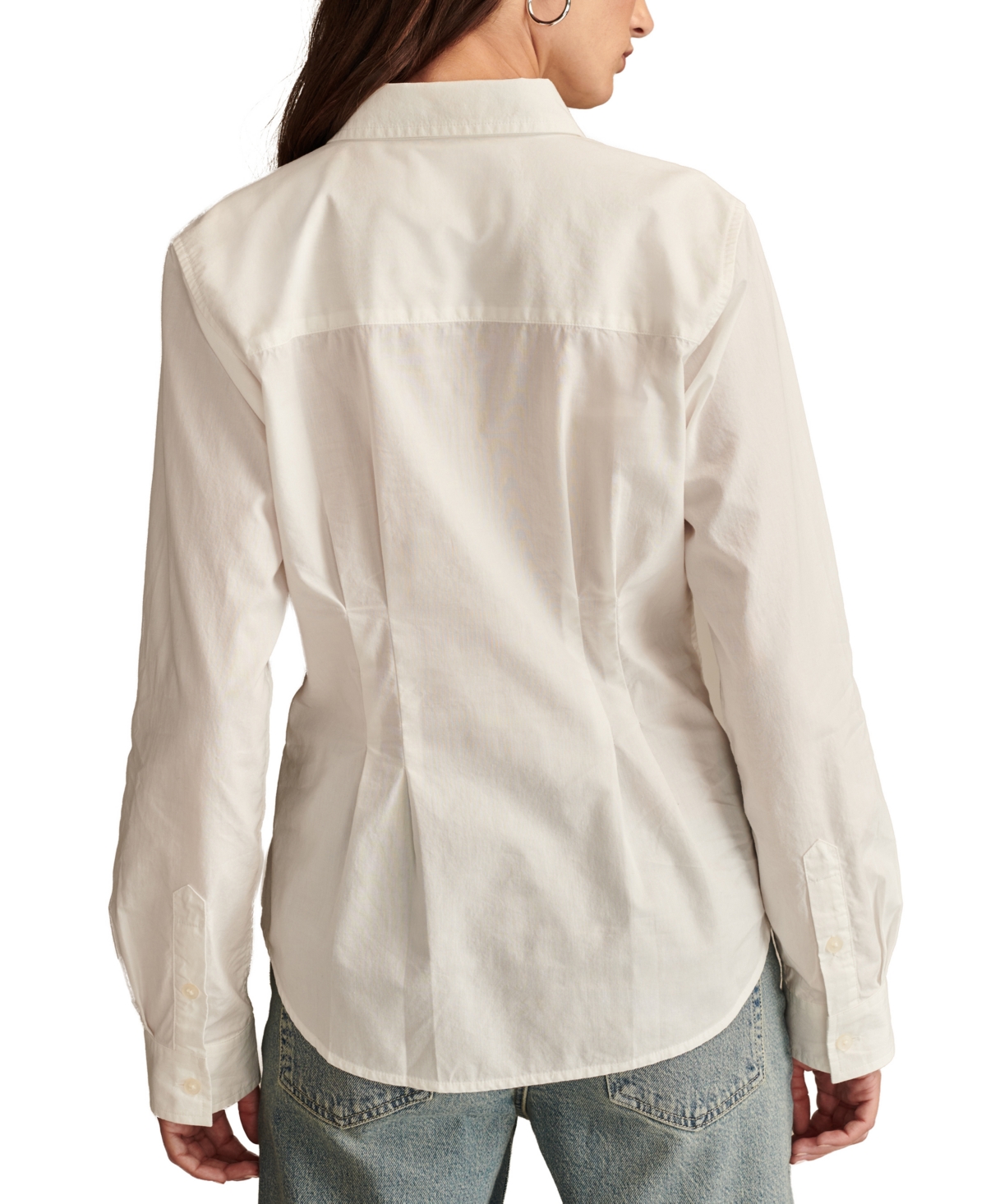 Lucky Brand Women's Linen Prep Button-front Shirt In Bright White