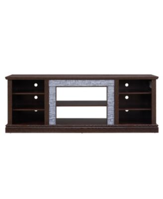 Streamdale Modern Faux Stone TV Console with Storage Cabinet