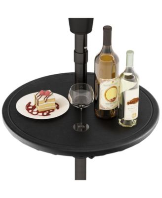 20 Inches Outdoor Adjustable Umbrella Table with 1.5 Inches Umbrella Hole