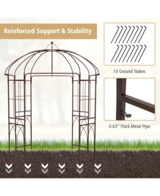 8.4 x 7 Feet Wide Birdcage Shape Garden Arbor