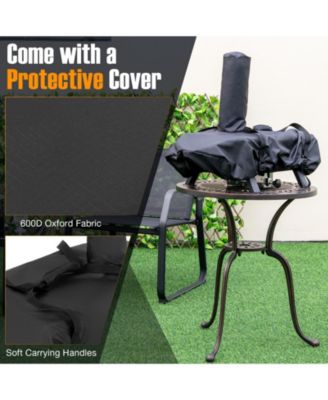 Outdoor Pizza Oven Portable Wood Pellet Pizza Stove with 12 Inch Round Rotatable Pizza Stone