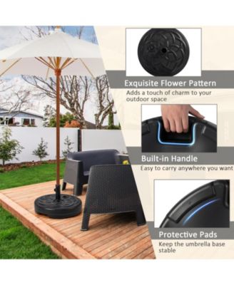 22 Inch Fillable Heavy-Duty Round Patio Umbrella Base Stand