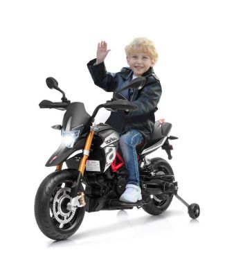 12V Kids Ride-On Motorcycle Aprilia Licensed with Sounds and Music-Red