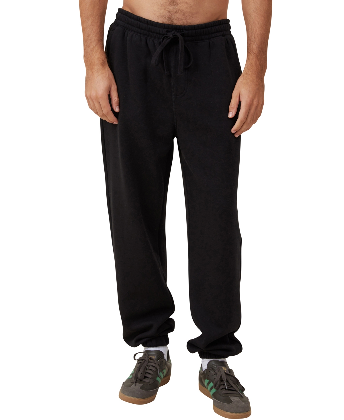 Shop Cotton On Men's Baggy Cuffed Track Pant In Black