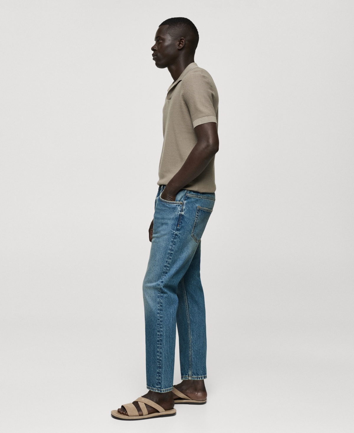 Mango Men's Ben Tapered-fit Jeans In Blue