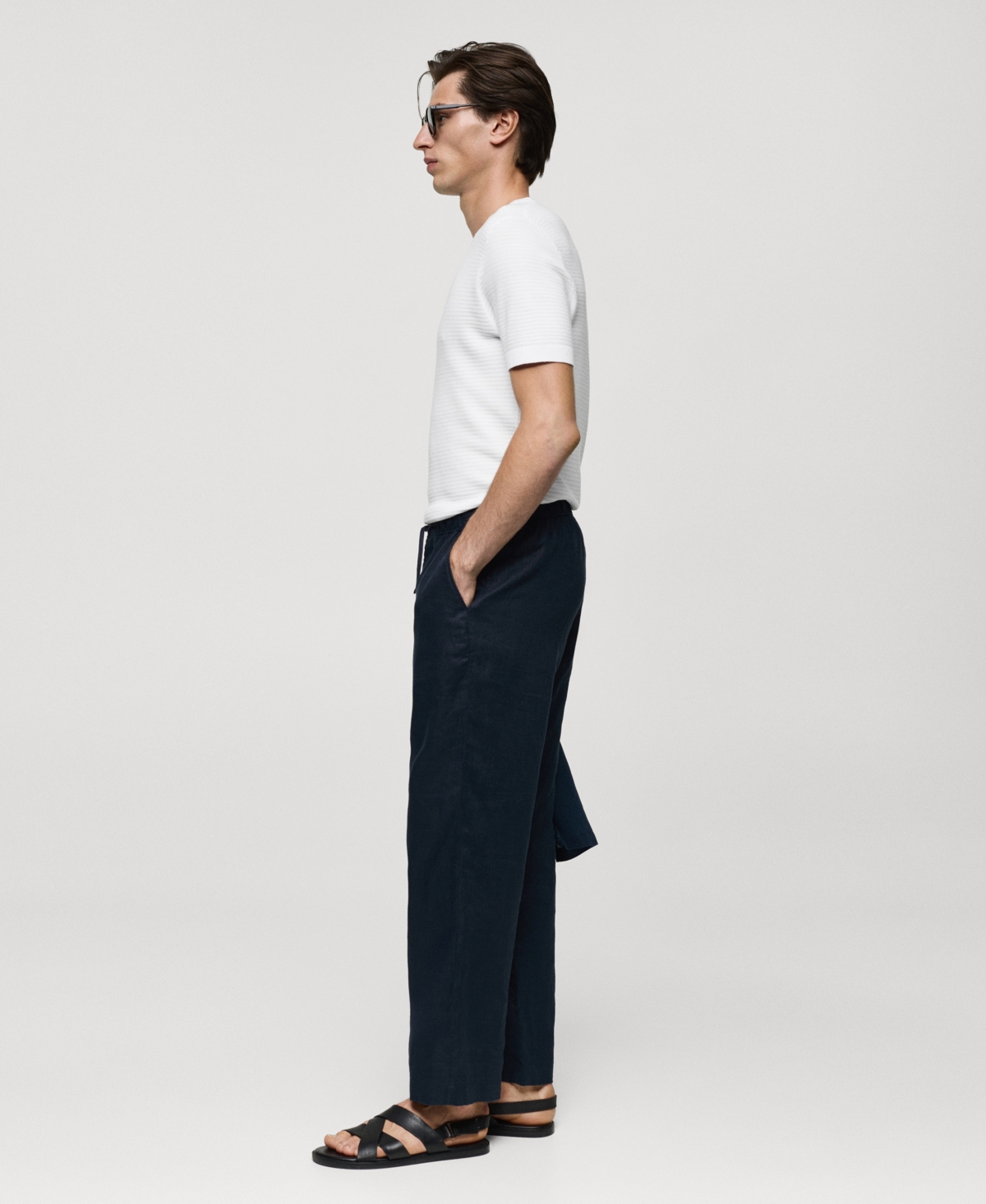 Mango Men's Braided Knit T-Shirt