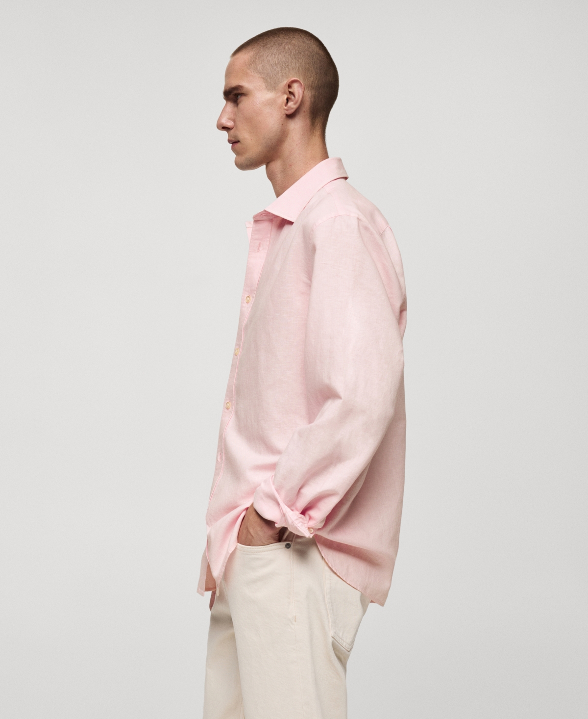 Mango Men's Linen Blend Shirt