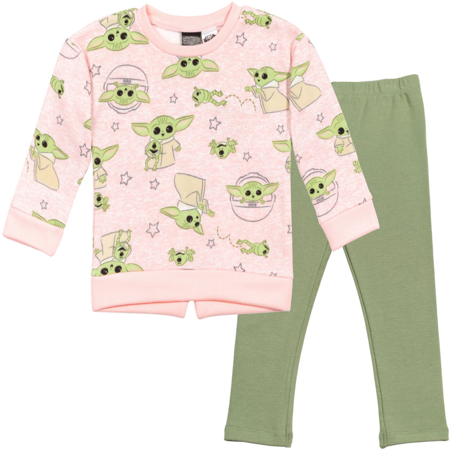 Toddler Girls The Mandalorian Fleece Sweatshirt and Leggings Outfit Set to