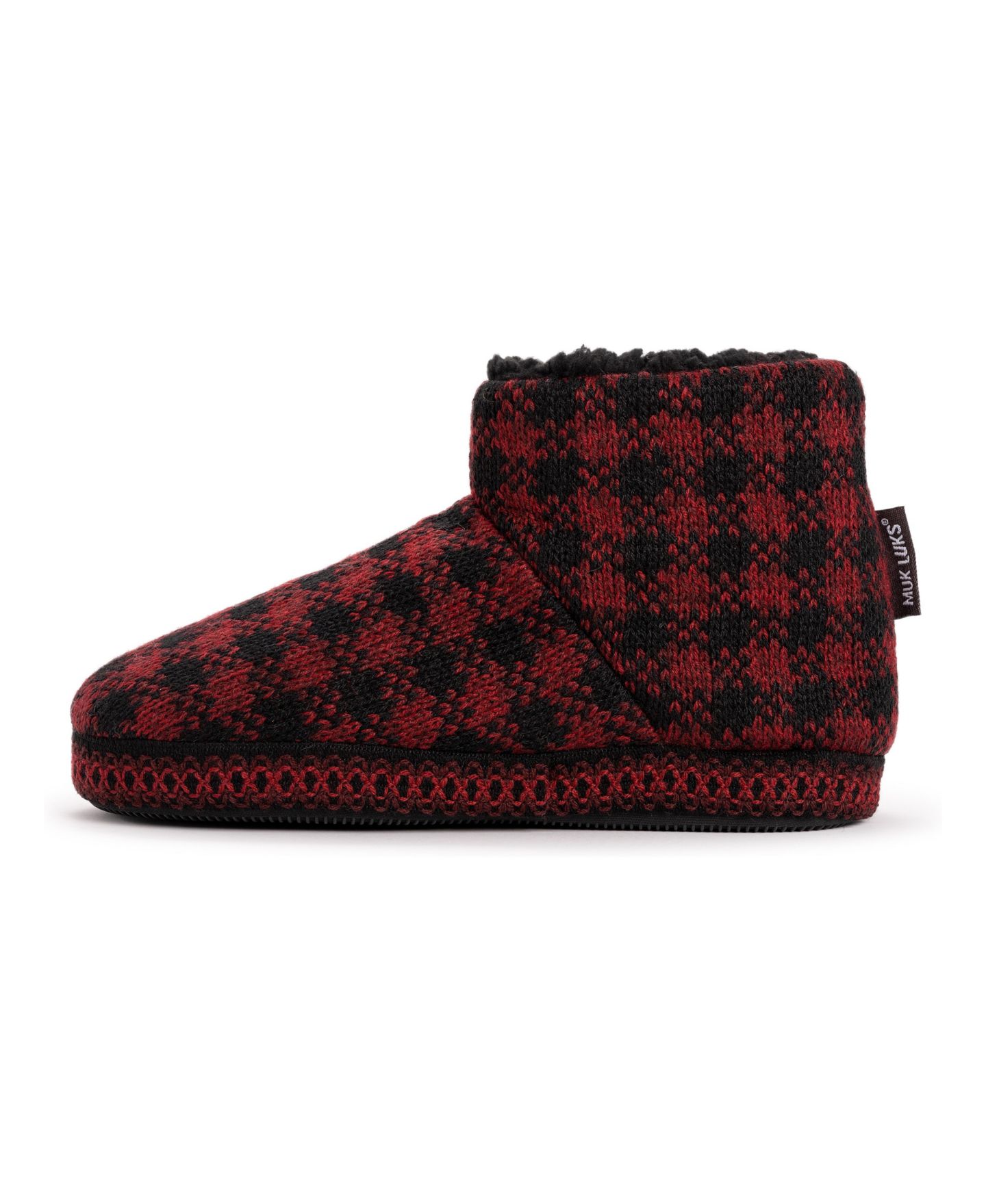 Женские тапочки MUK LUKS Favina Slipper, цвет: Красный клетчатый меланжевый — фото 2