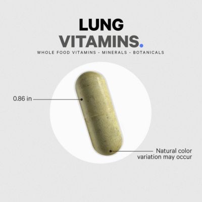 Lungs Vitamins, A, C, D, E, B6, Milk Thistle Lung Supplement, Zinc & Magnesium, Cordyceps, Reishi, Chaga, Poria, Tylophora, Ginger 90 Capsules