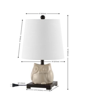 Justina 16" Ceramic Mini LED Table Lamp, Antique White