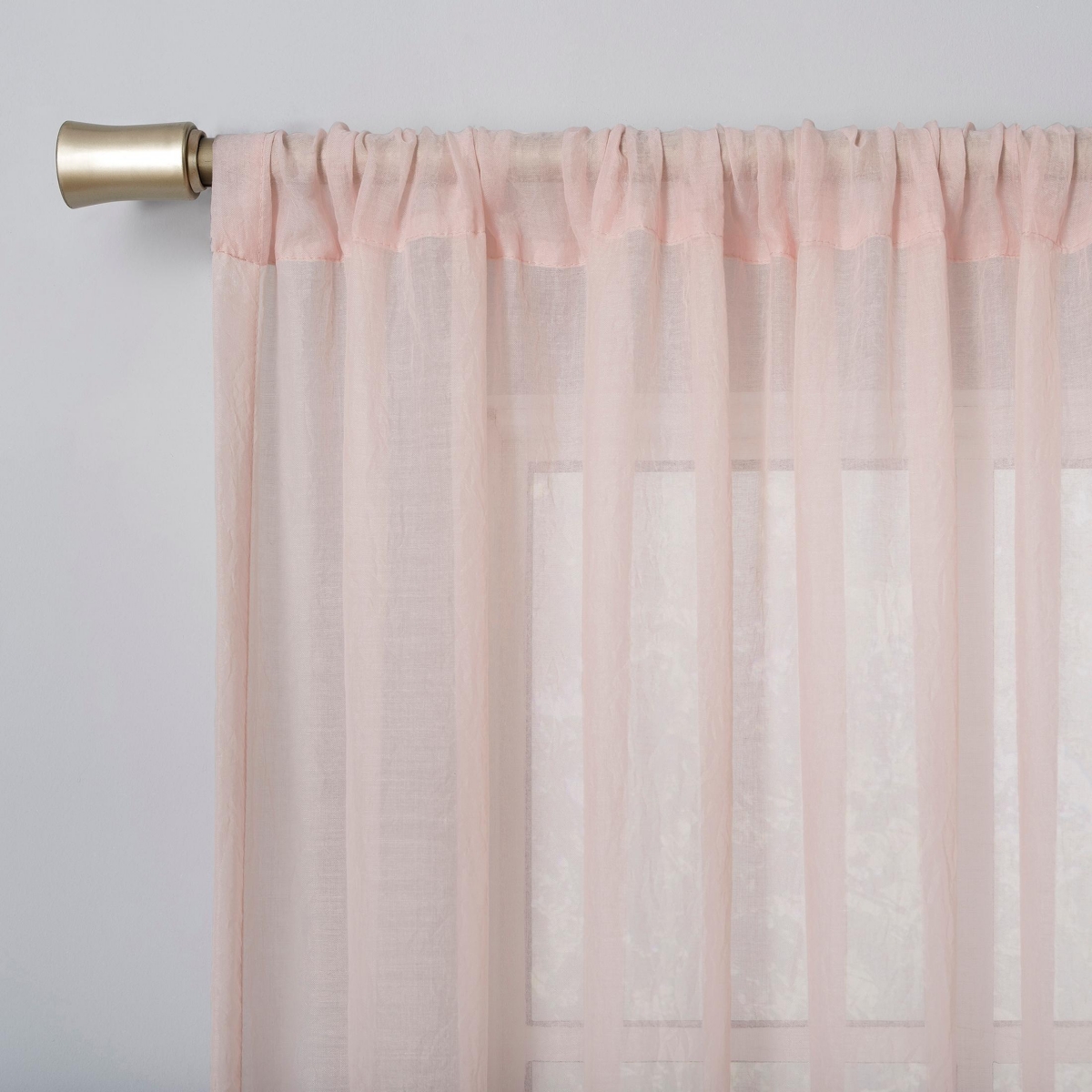 Silvia Crushed Texture Semi-Sheer Rod Pocket Curtain Panel