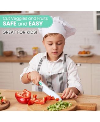3-Piece Kids Knife Set for Real Cooking & Baking with Serrated Edges