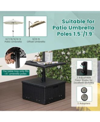 175 LBS Outdoor Fillable Umbrella Base with Table Tray