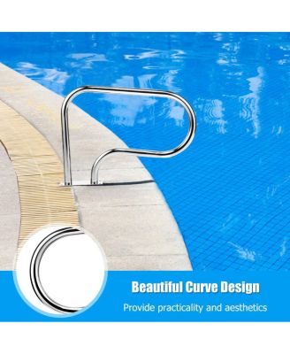 Stainless Steel Swimming Pool Hand Rail with Base Plate