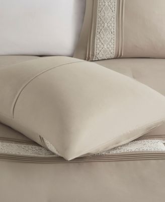 Lacey Lace Trim Microfiber 7-Pc. Comforter Set, King