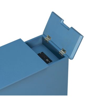  Classic Vintage End Table with USB Ports and Drawer