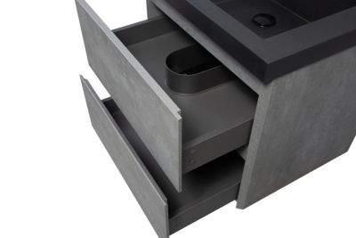 Wall-Mounted Floating Vanity with Quartz Top