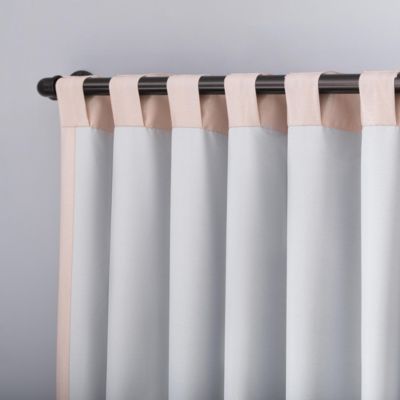 Evelina Faux Dupioni Silk Beaded Tassels Thermal Extreme 100% Blackout Back Tab Curtain Valance, 50" x 17