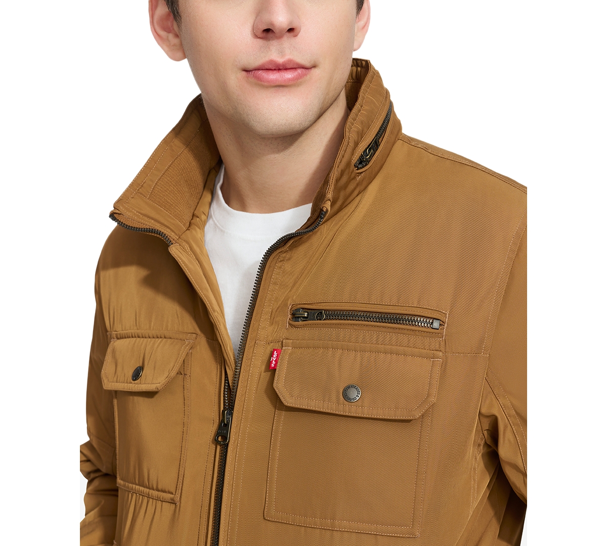 Levi's Men's Twill Stand-collar Jacket In Brown