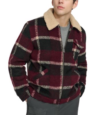 Men's Plaid Full-Zip Depot Jacket with Fleece Collar