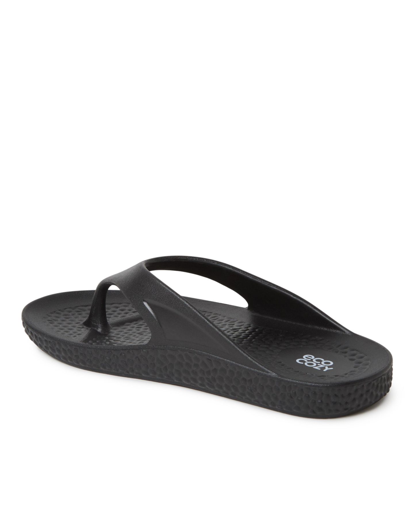 Мужские сандалии Dearfoams EcoCozy Sustainable Comfort Flip Flop Thong Sandal, цвет: Чёрный — фото 5