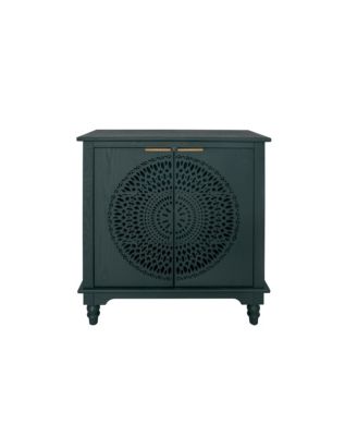 Simplie Fun Hollow-Carved 2-Door Accent Sideboard with Adjustable Shelf