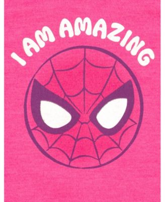 Baby Girls Marvel Spider-Man French Terry Romper and Headband Newborn to