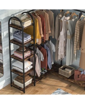 1Pc Metal & E1 Wood L-Shaped, Coat Hooks & Rotatable Desktop Garment Rack