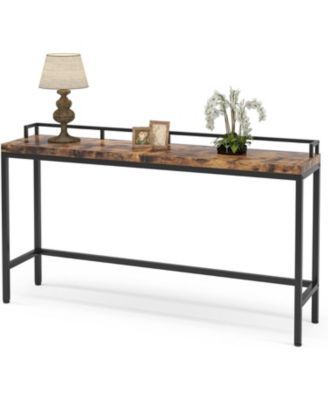 Streamdale 1 Pc Wood Console Table 70.9 Inch Extra Long Rustic Industrial Style Entryway Hallway Sofa Bar Table Living Room
