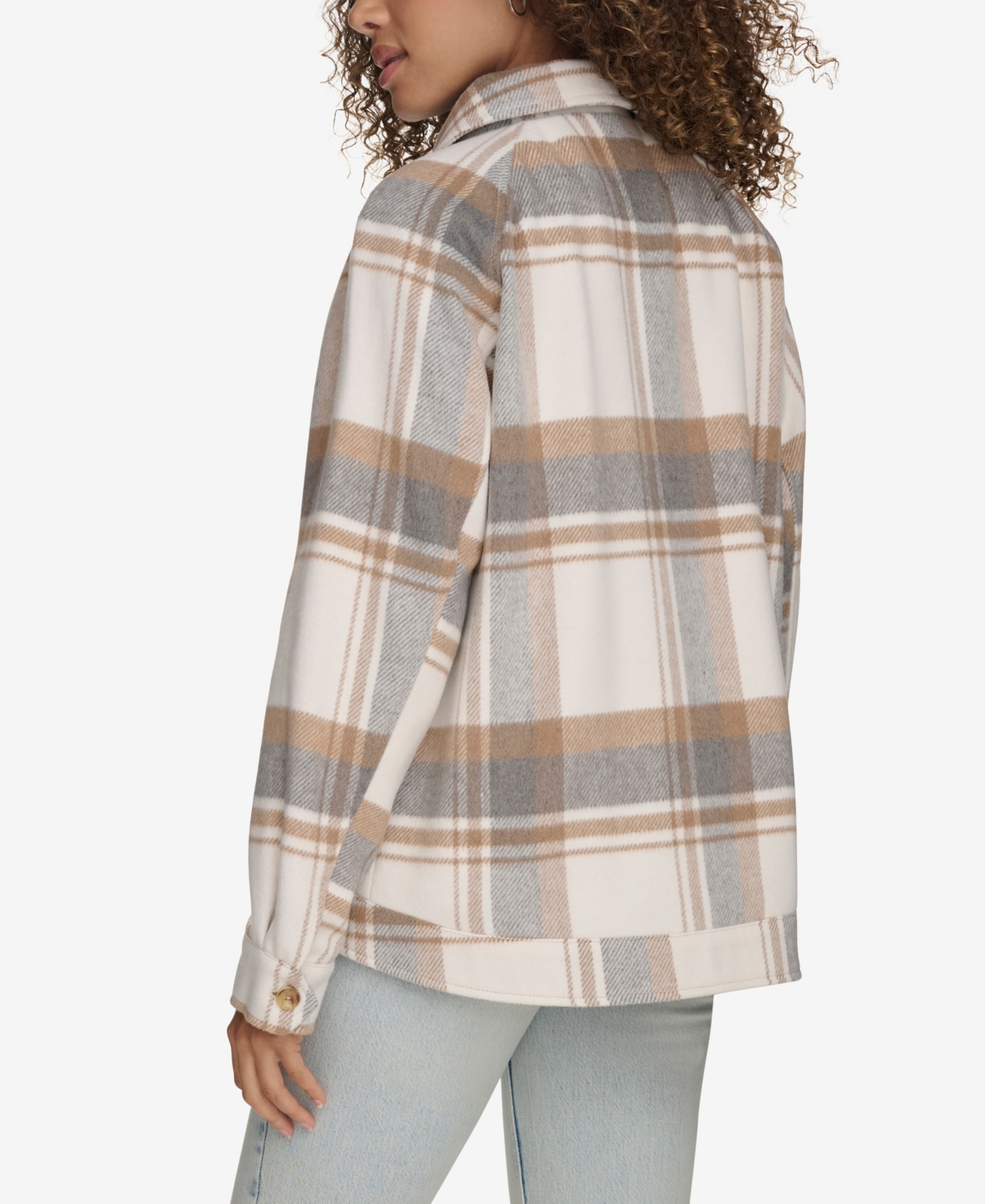 Levi's Women's Wool Blend Shirt Jacket In Sage Plaid
