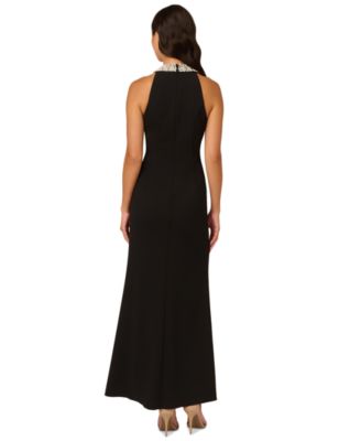 Women's Embellished Halter-Neck Gown