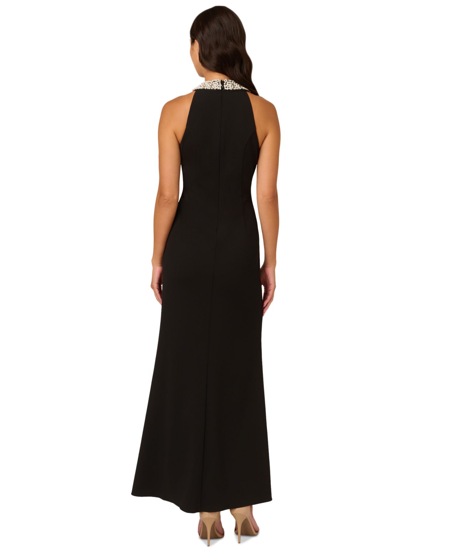 Women's Embellished Halter-Neck Gown