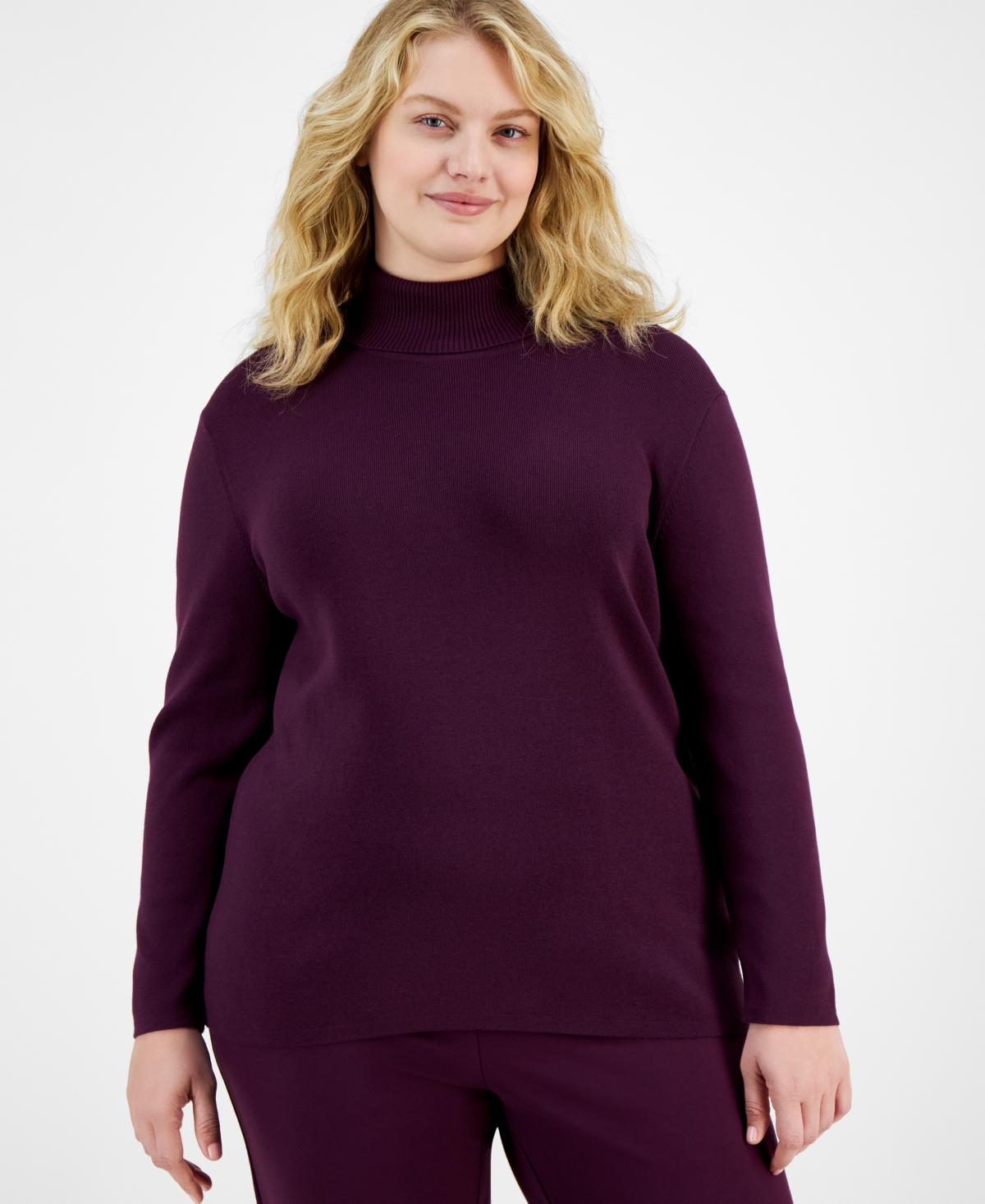 Anne Klein Plus Size Turtleneck Sweater