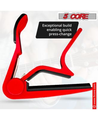 Capo Acoustic Electric Guitar 6 String Kapo Classic Clip For Banjo Mandolin Ukulele - RED - 2PCS