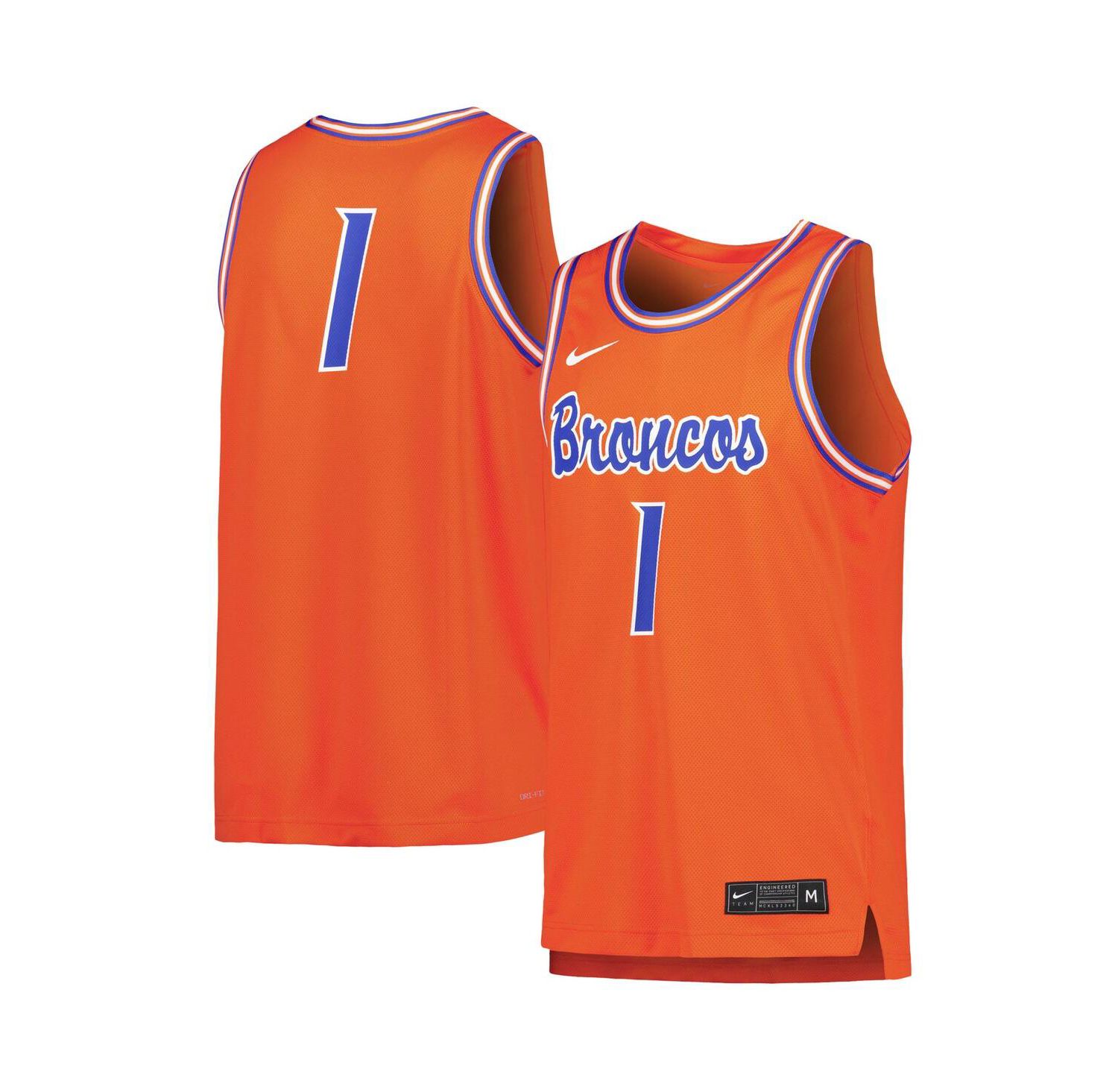 Men's 1 Boise State Broncos Replica Basketball Jersey