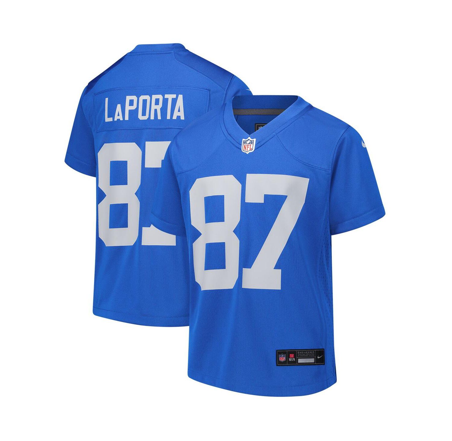 Big Boys and Girls Sam LaPorta Blue Detroit Lions Alternate Game Jersey