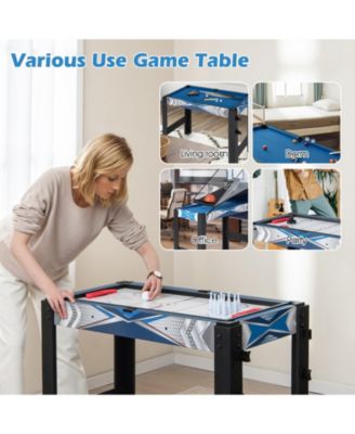 6-In-1 Combo Game Table with Basketball Billiards Ping Pong Hockey Shuffleboard