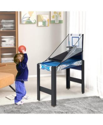 6-In-1 Combo Game Table with Basketball Billiards Ping Pong Hockey Shuffleboard