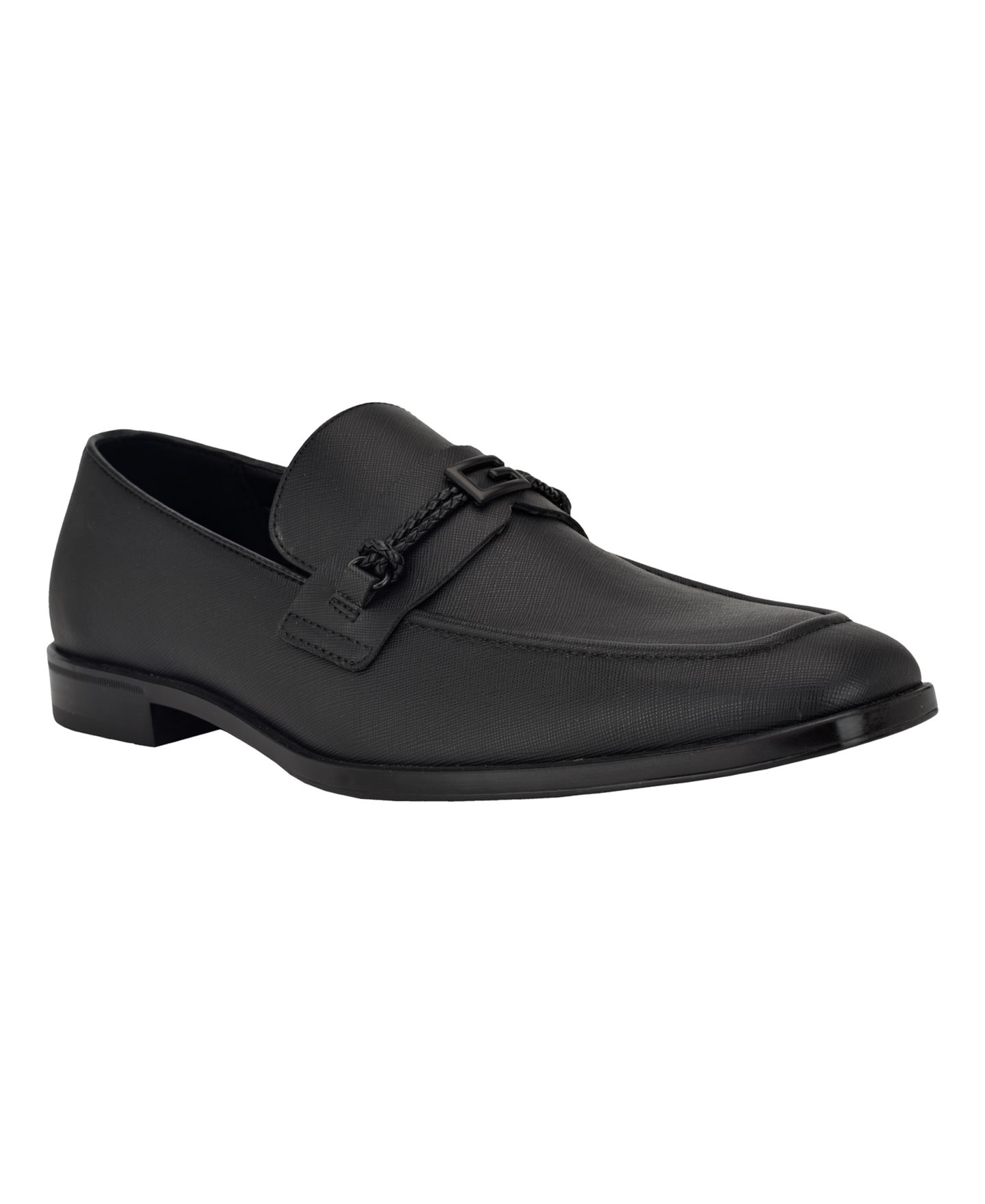 Мужские туфли GUESS Hare Square Toe Slip On Dress Loafers, цвет: Чёрный — фото 1