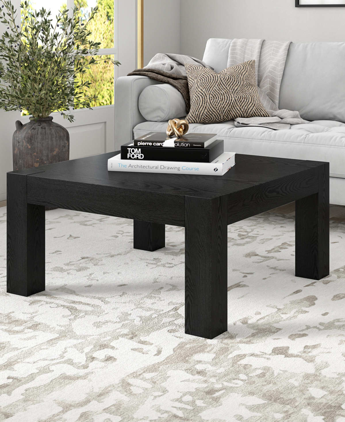 Hudson & Canal Langston 34" Wide Square Coffee Table