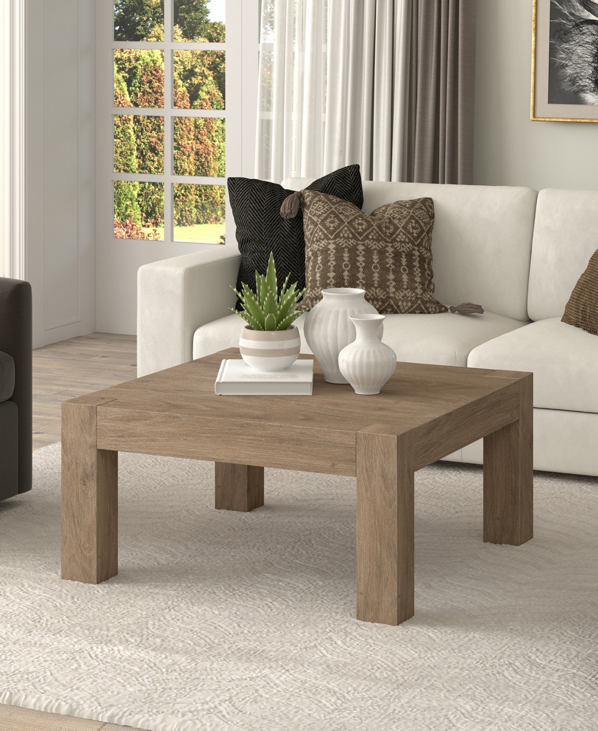 Hudson & Canal Langston 34" Wide Square Coffee Table