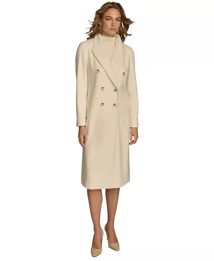 Women's Double-Breasted Reefer Coat - thumbnail 7