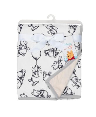 Disney Baby WINNIE THE POOH Baby Blanket - Tan/Cream Jersey/Minky