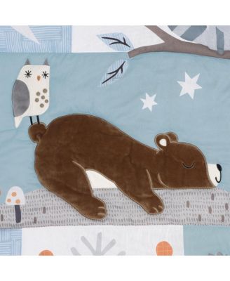 Sleepytime Bear Woodland 3-Pc Baby Nursery Crib Bedding Set
