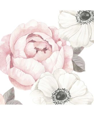 Floral Garden Pink/White Watercolor Cotton Baby Fitted Crib Sheet