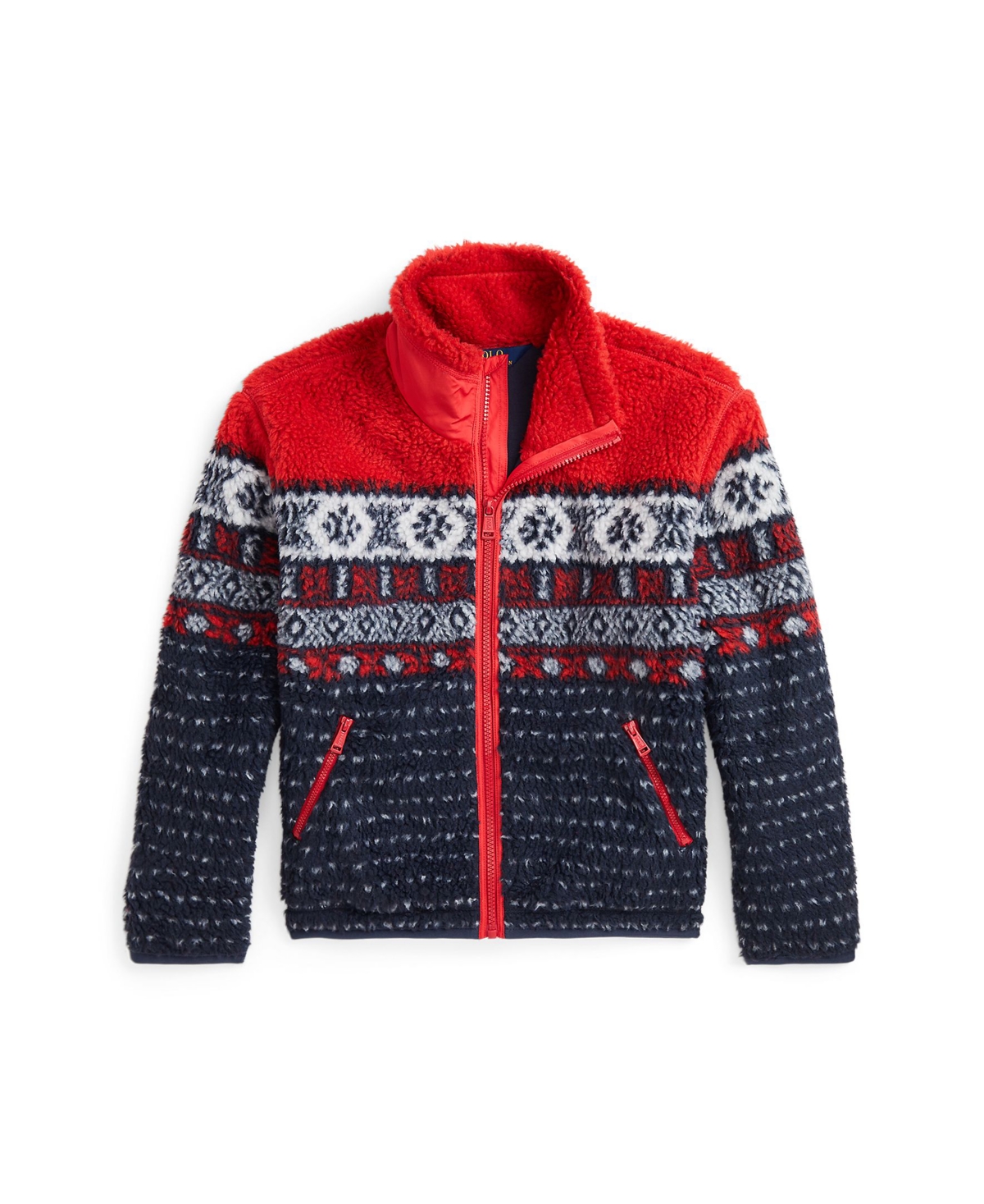Polo Ralph Lauren Big Girls Fair Isle Teddy Fleece Sweatshirt