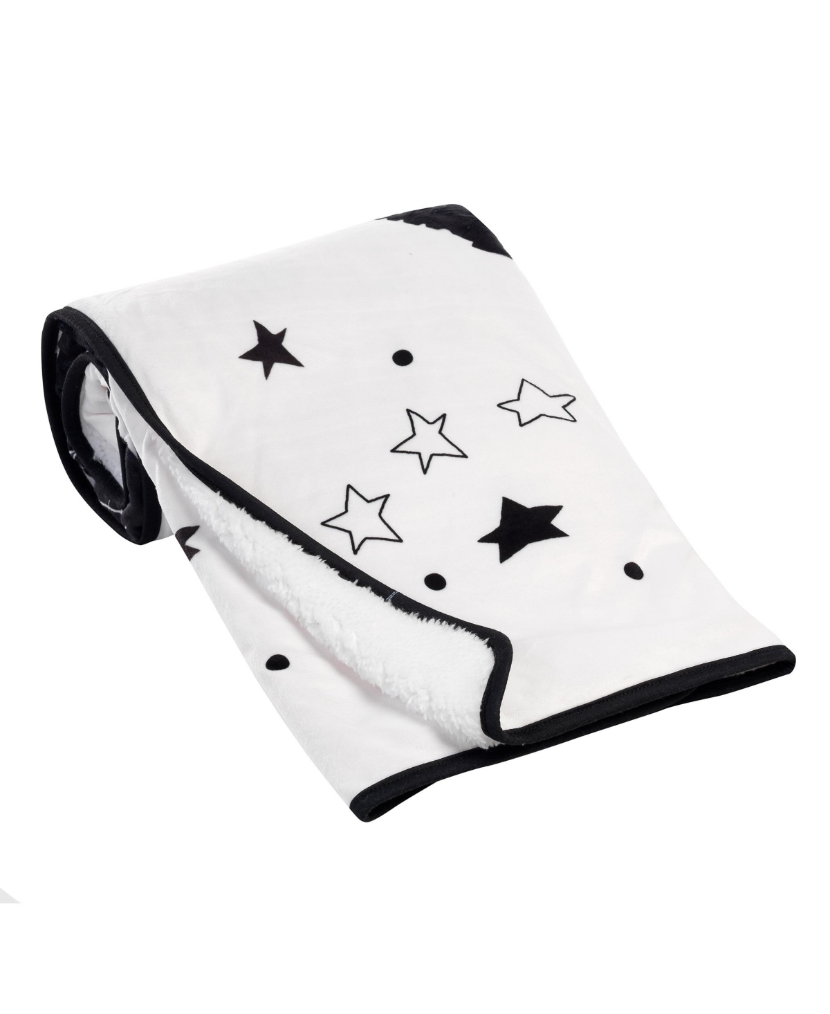 Lambs & Ivy Star Wars Millennium Falcon BlackSoft Faux Shearling Baby Blanket - White