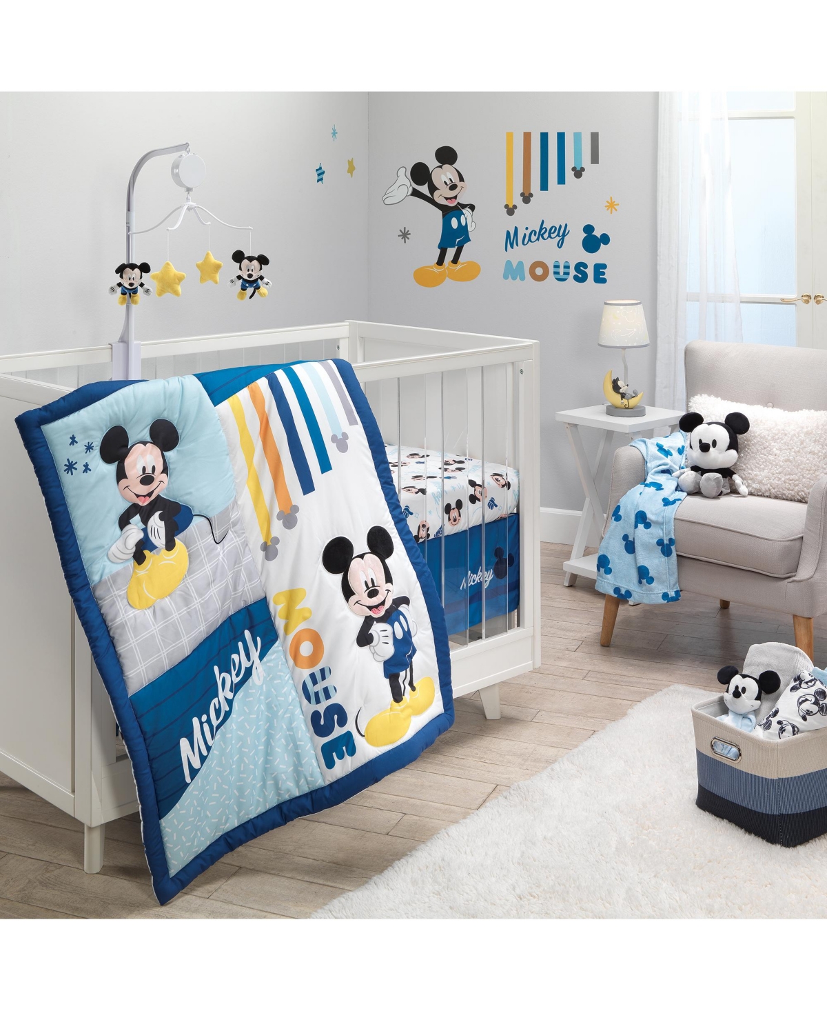 Lambs & Ivy Disney Baby Forever Mickey MouseFitted Sheet - White