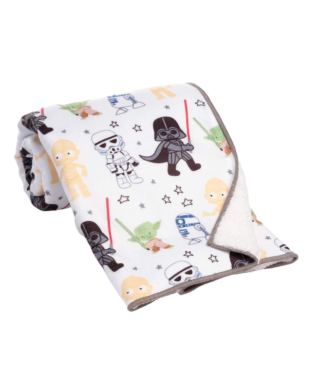 Lambs & Ivy Star Wars Classic Fleece Baby Blanket - Yoda/Darth Vader/R2-D2/C-3PO